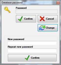 Finestra cambio password